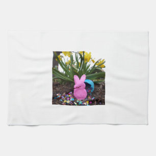 Personalise Easter Bunny Peace Love Art Destiny Tea Towel