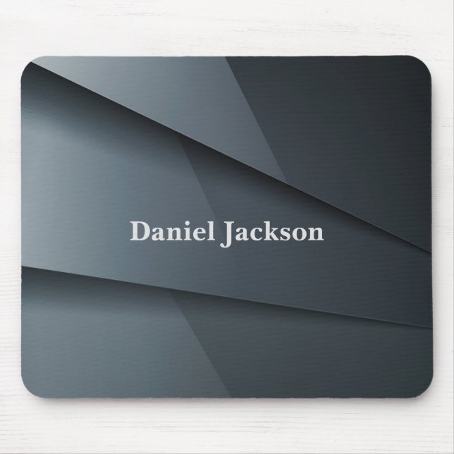 Personalise Elegant Dark Grey Mouse Pad (Front)