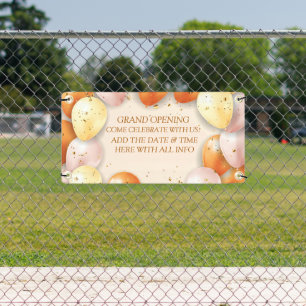 Personalise Elegant Grand Opening Balloons Foil Banner