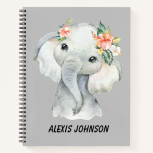 Personalise Elephant Sketch Notebook