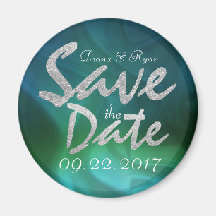 Personalise Emerald Sea Save the Date Magnet