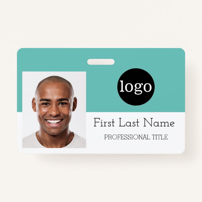 Personalise Employee - Logo, Photo, Barcode, Name  ID Badge (Front)