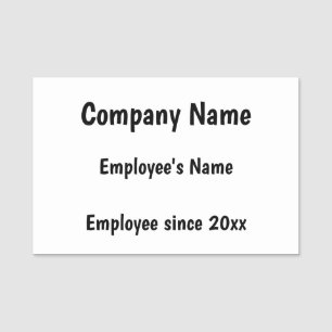 Personalise Employee Name Tags