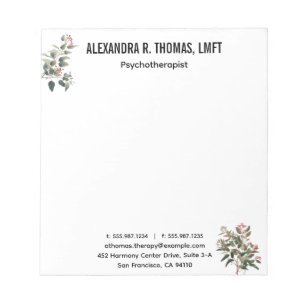 Personalise Eucalyptus therapist professional Notepad