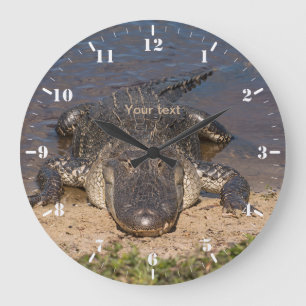 Personalise Face to Face with the Alligator Large Clock