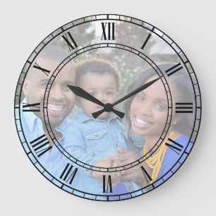 Personalise Family Photo Large Clock