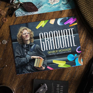 Personalise fancy graduation announcement