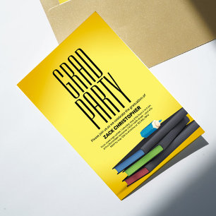 Personalise fancy graduation party invitation