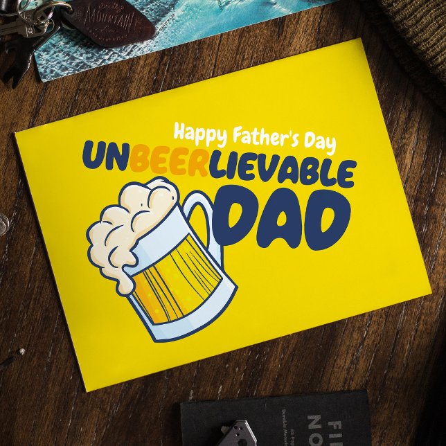 Personalise Father's Day | Unbeerlievable Dad Card (Creator Uploaded)