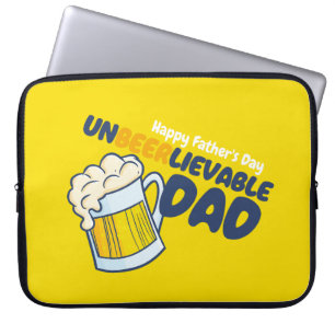 Personalise Father's Day   Unbeerlievable Dad Laptop Sleeve