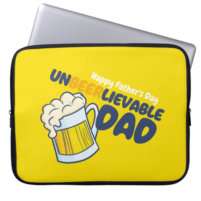 Personalise Father's Day | Unbeerlievable Dad Laptop Sleeve (Front)