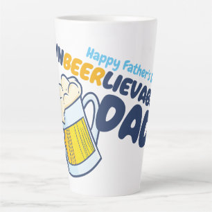 Personalise Father's Day Unbeerlievable Dad Latte Mug