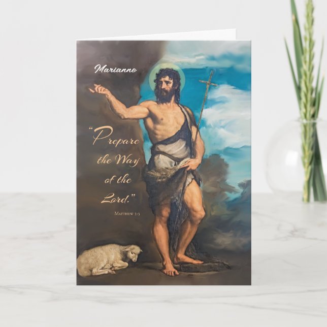 Personalise Feast of St. John the Baptist Prepare Card (Front)