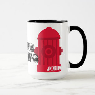 Personalise Fire Dawg Ringer Mug