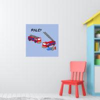 Personalise Fireman’s Red Fire Trucks