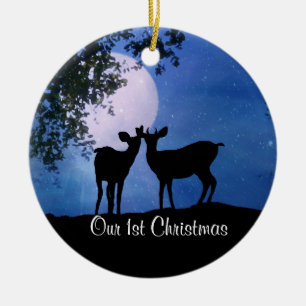 Personalise First Christmas Together Deer Ornament
