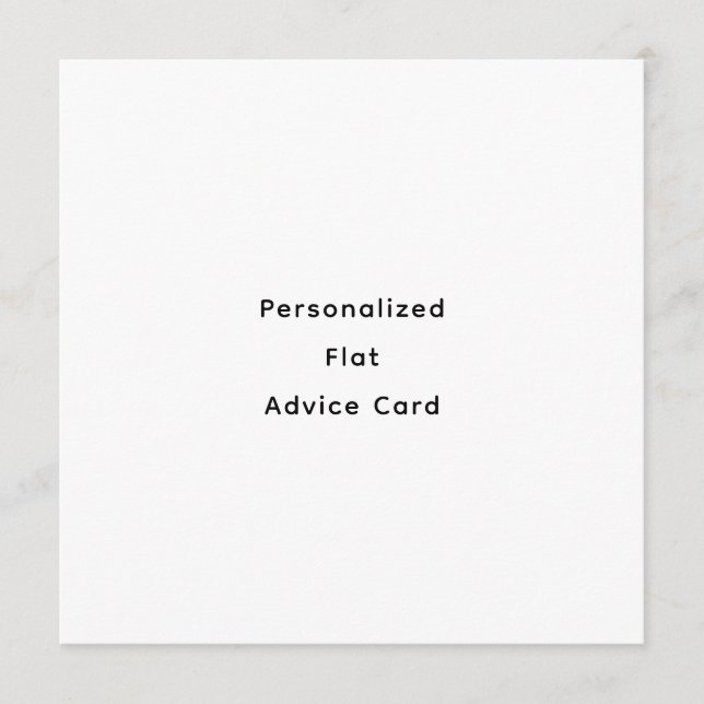 Personalise Flat Advice Card (Front)