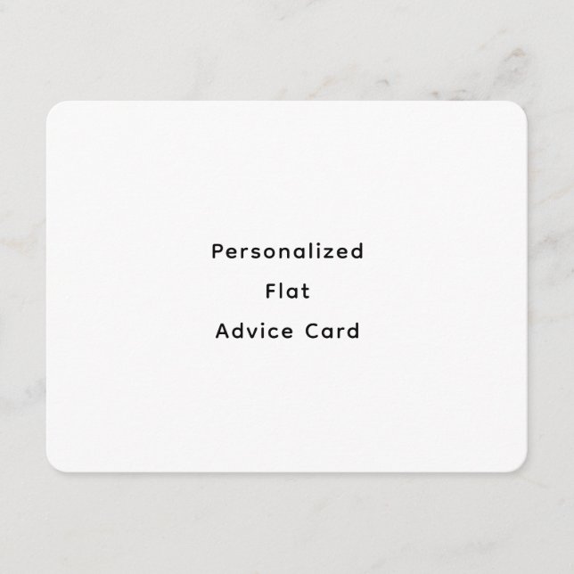 Personalise Flat Advice Card (Front)