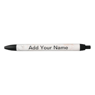 Personalise Floral Design Black Ink Pen