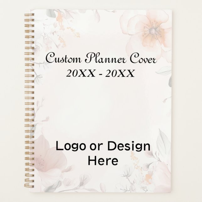 Personalise Floral Design  Planner (Front)