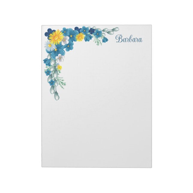 Personalise Floral Notepad (Rotated)
