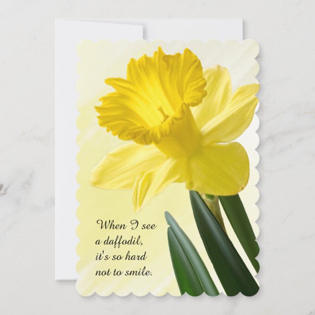 Personalise Floral Photography Yellow Daffodil Pic (Front)