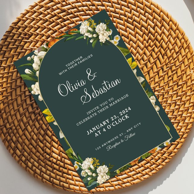 Personalise Floral wedding Invitation (Creator Uploaded)