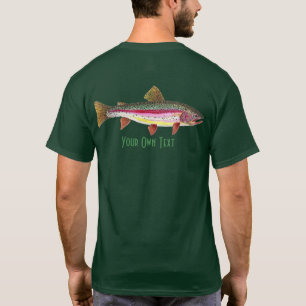 Personalise Fly Fishing for Rainbow Trout Angler T-Shirt