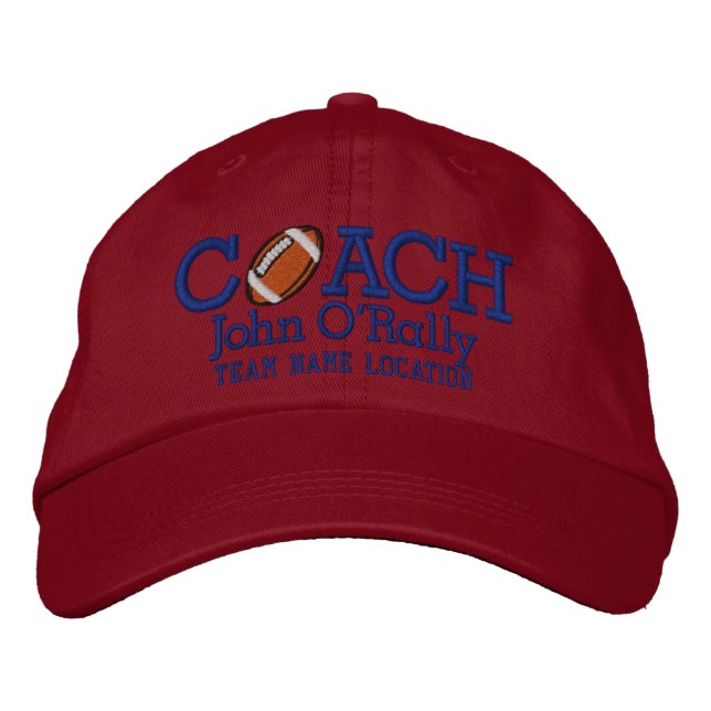 Personalise Football Coach Cap Your Name Your Game (Front)