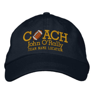 Personalise Football Coach Cap Your Name Your Game