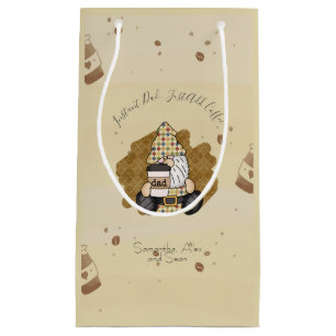 Personalise for Coffee Lover Dad   Vintage Small Gift Bag