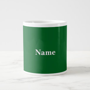 Personalise Forest Green  Large Coffee Mug