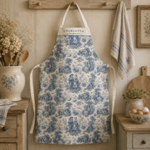 Personalise French Countryside Toile in Dusty Blue