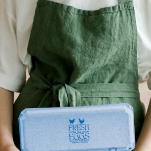 Personalise Fresh From the Farm Eggs Carton Label Rubber Stamp