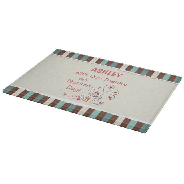 Personalise, From Group, Happy Nurses Day, Bird Cutting Board (Corner)