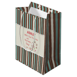 Personalise, From Group, Happy Nurses Day, Bird Medium Gift Bag