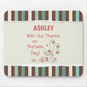 Personalise, From Group, Happy Nurses Day, Bird Mouse Pad