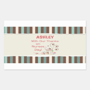 Personalise, From Group, Happy Nurses Day, Bird Rectangular Sticker