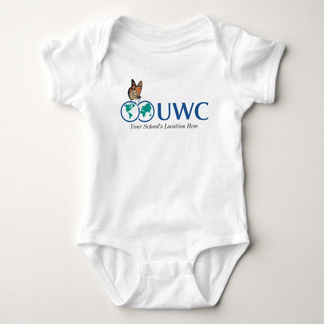 Personalise Front & Back UWC Butterfly Baby Bodysuit (Front)