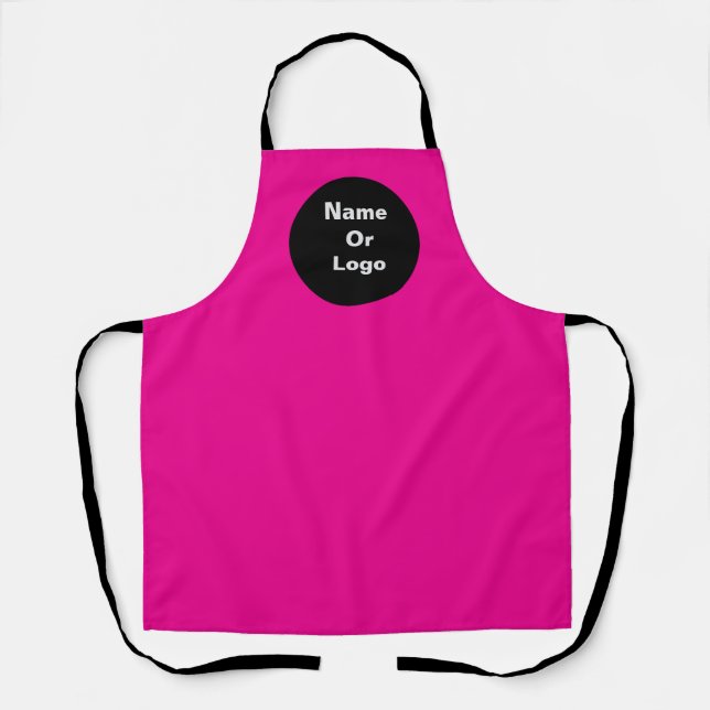 Personalise Fuchia Logo  Apron (Front)