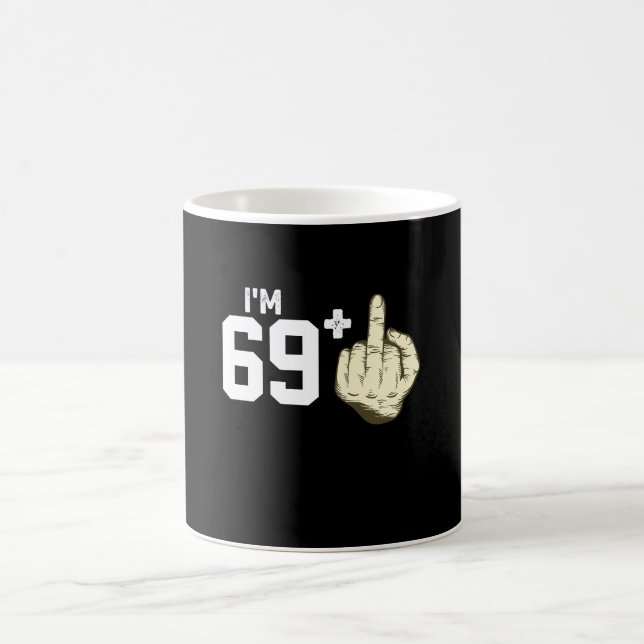 Personalise Funny Finger Costume Birthday Coffee Mug (Center)