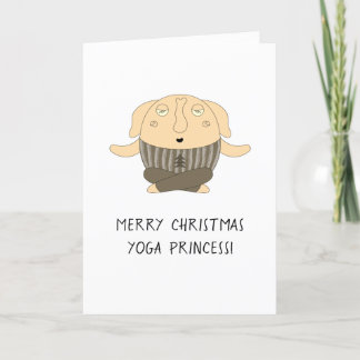 Personalise Funny Yogi Buddha Elephant Christmas Holiday Card