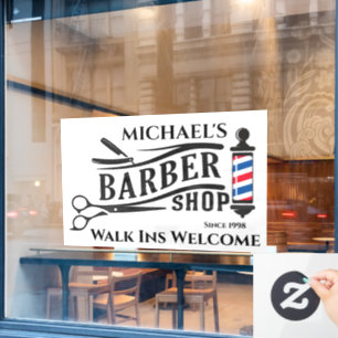Personalise Generic Barber Shop Pole Business 