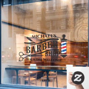 Personalise Generic Barber Shop Pole Business 