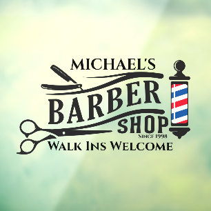 Personalise Generic Barber Shop Pole Business  