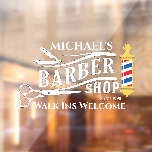 Personalise Generic Barber Shop Pole Business  (Sheet 2)