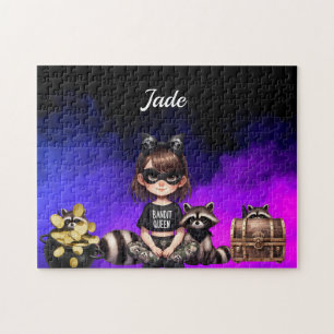Personalise girls name Thief in the night Jigsaw Puzzle