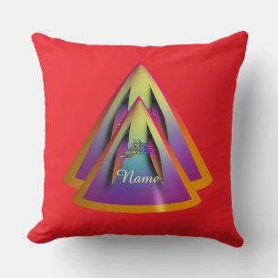 Personalise Glare Logo Double Pyramid Cone Cushion