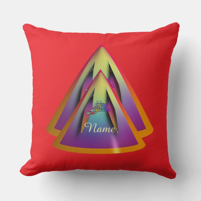 Personalise Glare Logo Double Pyramid Cone Cushion (Front)