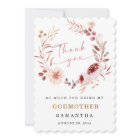 Personalise Godmother thank you card